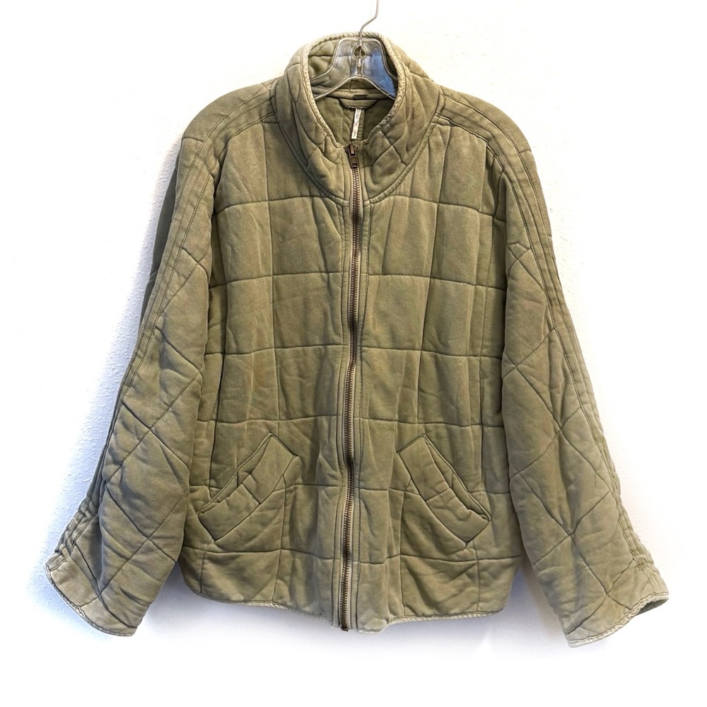 Free People Dolman Quilted Knit Bomber Jacket Size Small
